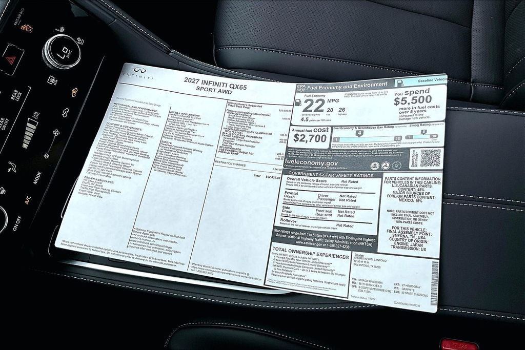 2027 INFINITI QX65 SPORT
