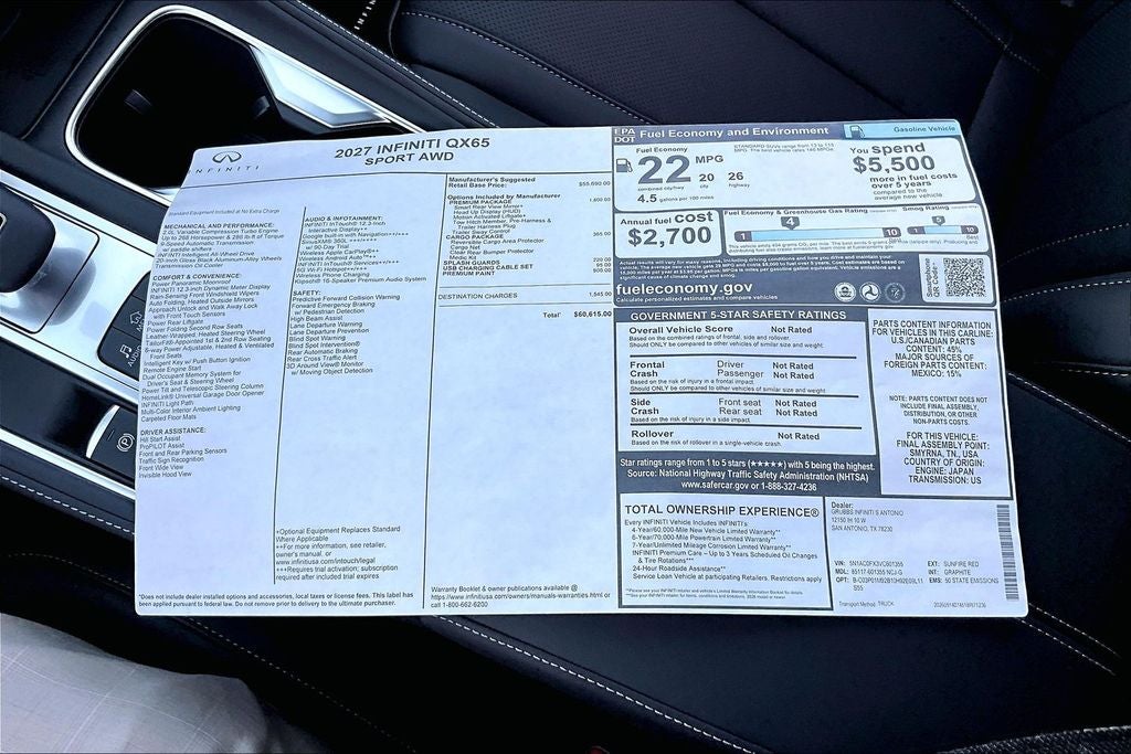 2027 INFINITI QX65 SPORT