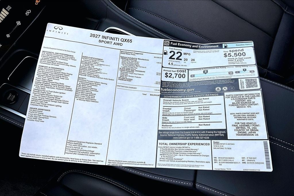 2027 INFINITI QX65 SPORT