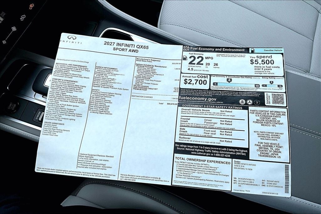 2027 INFINITI QX65 SPORT