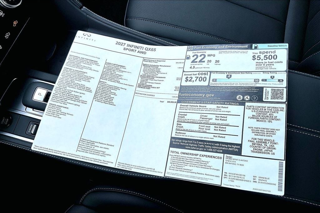 2027 INFINITI QX65 SPORT