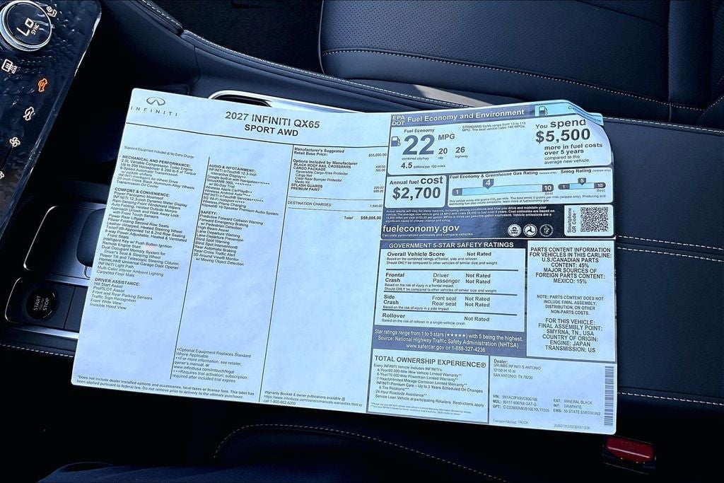 2027 INFINITI QX65 SPORT