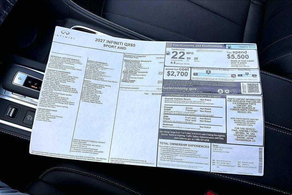 2027 INFINITI QX65 SPORT