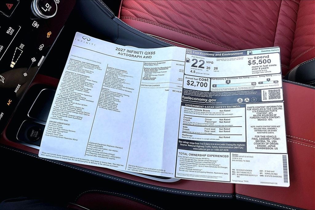 2027 INFINITI QX65 AUTOGRAPH