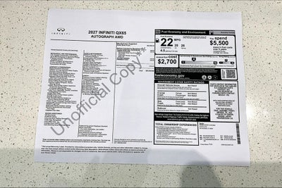 2027 INFINITI QX65 AUTOGRAPH