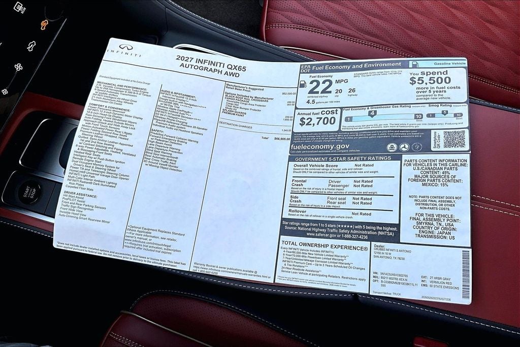 2027 INFINITI QX65 AUTOGRAPH