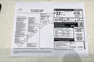 2027 INFINITI QX65 AUTOGRAPH