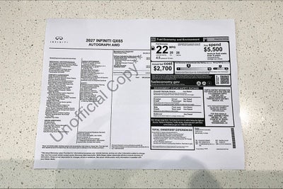 2027 INFINITI QX65 AUTOGRAPH