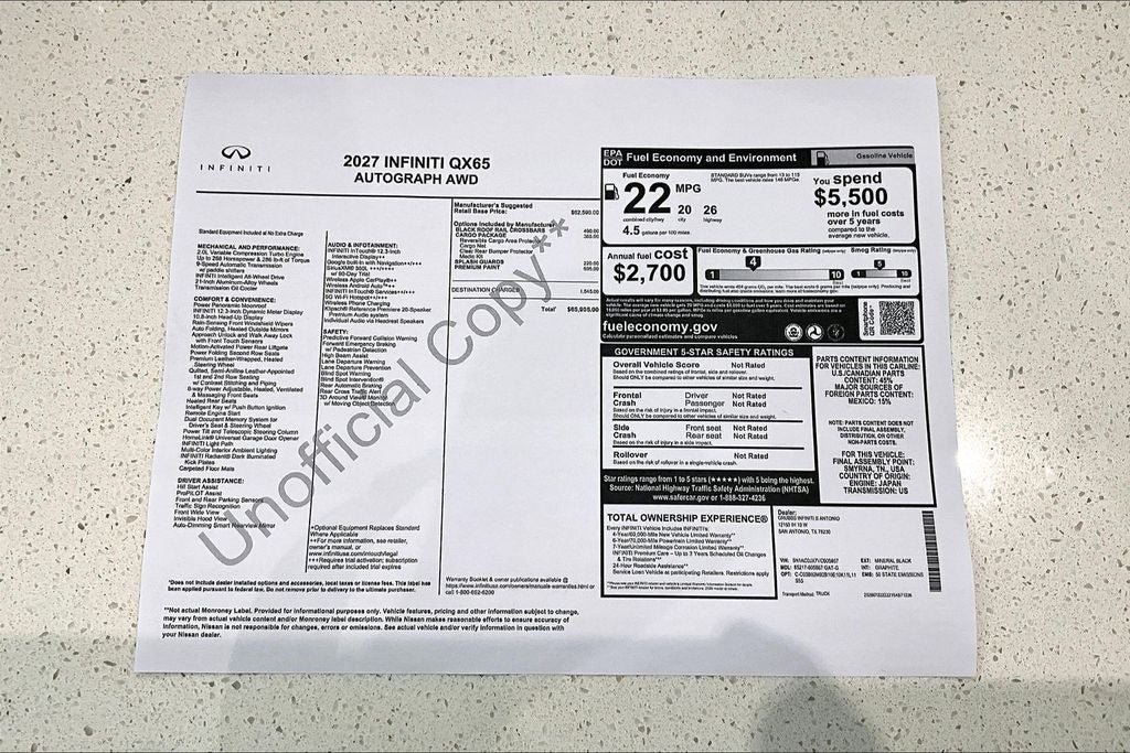 2027 INFINITI QX65 AUTOGRAPH
