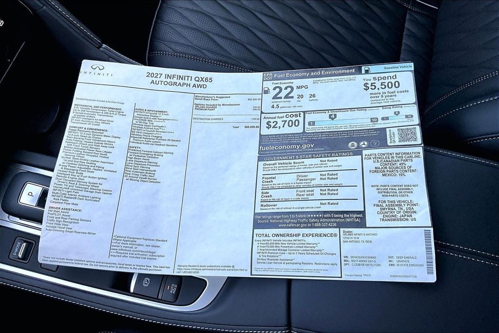 2027 INFINITI QX65 AUTOGRAPH
