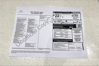 2027 INFINITI QX65 AUTOGRAPH