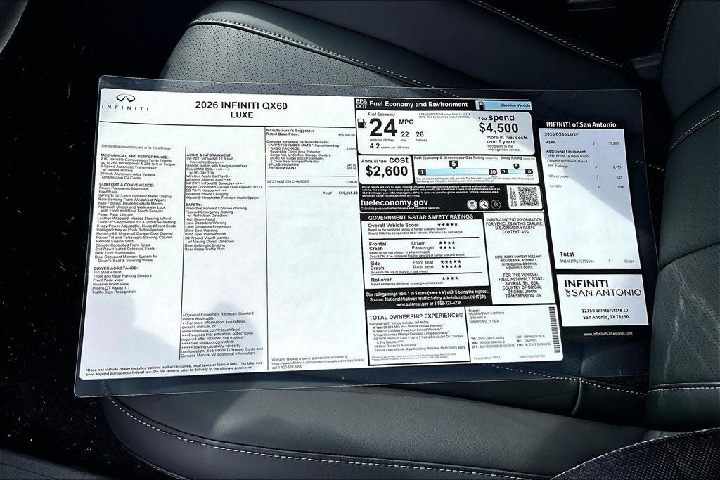 2026 INFINITI QX60 LUXE
