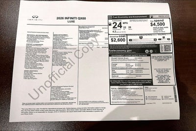 2026 INFINITI QX60 LUXE