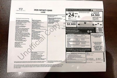 2026 INFINITI QX60 LUXE