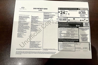 2026 INFINITI QX60 LUXE