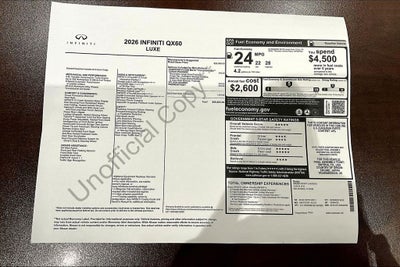 2026 INFINITI QX60 LUXE