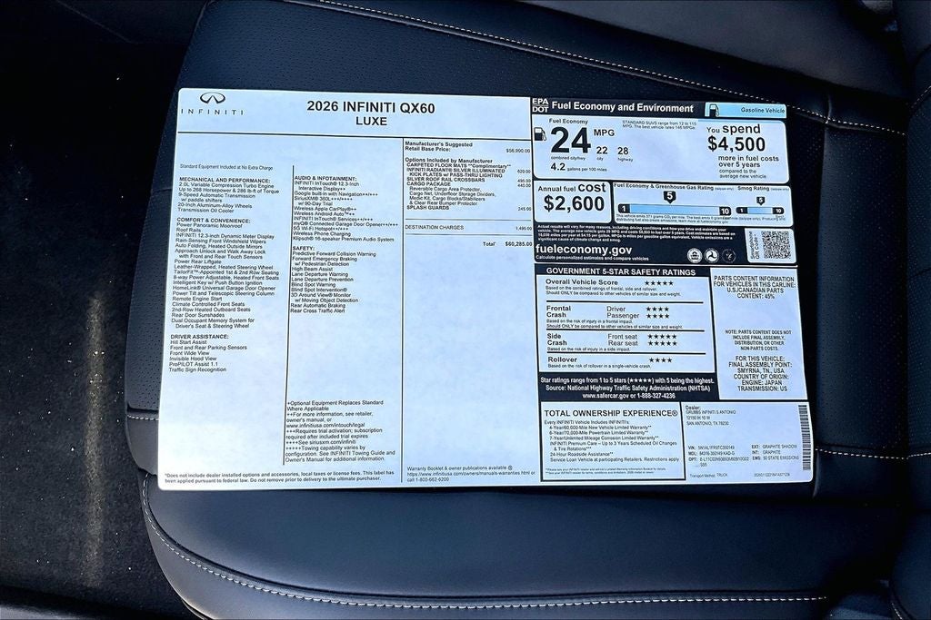 2026 INFINITI QX60 LUXE