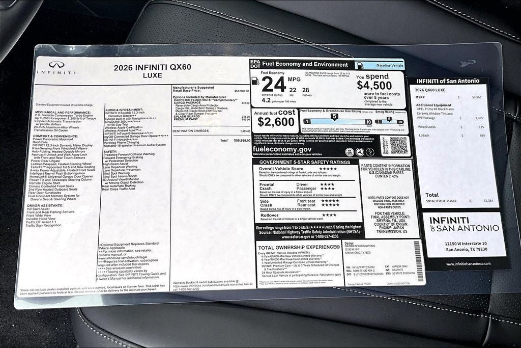 2026 INFINITI QX60 LUXE