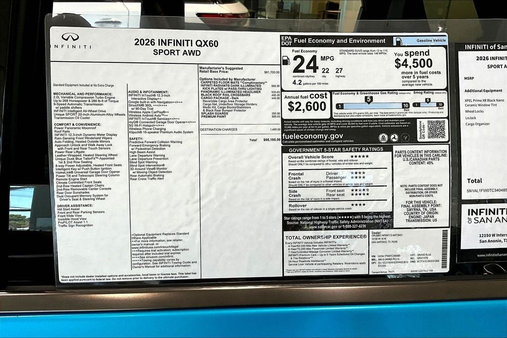 2026 INFINITI QX60 SPORT