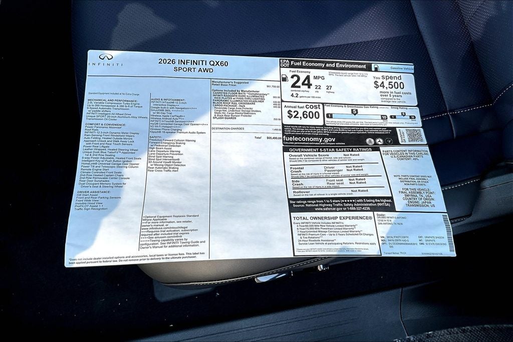 2026 INFINITI QX60 SPORT