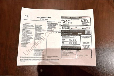 2026 INFINITI QX60 SPORT