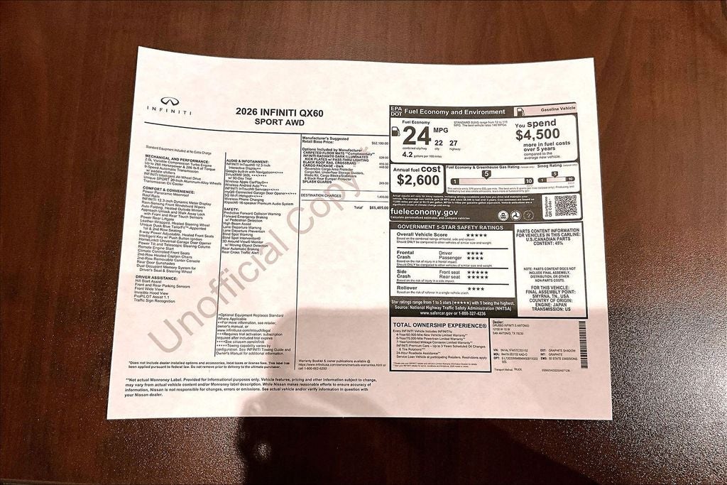 2026 INFINITI QX60 SPORT