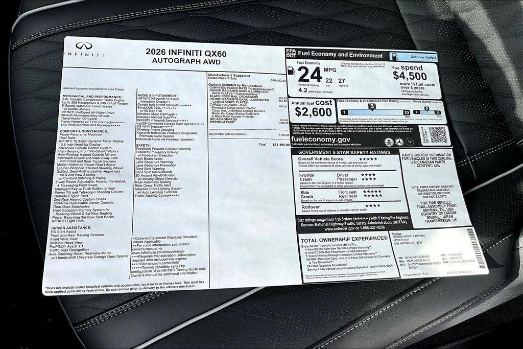 2026 INFINITI QX60 Autograph
