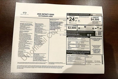 2026 INFINITI QX60 Autograph