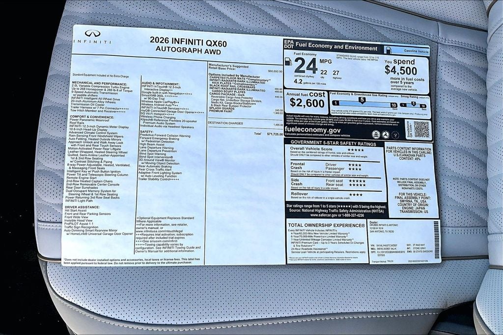 2026 INFINITI QX60 Autograph