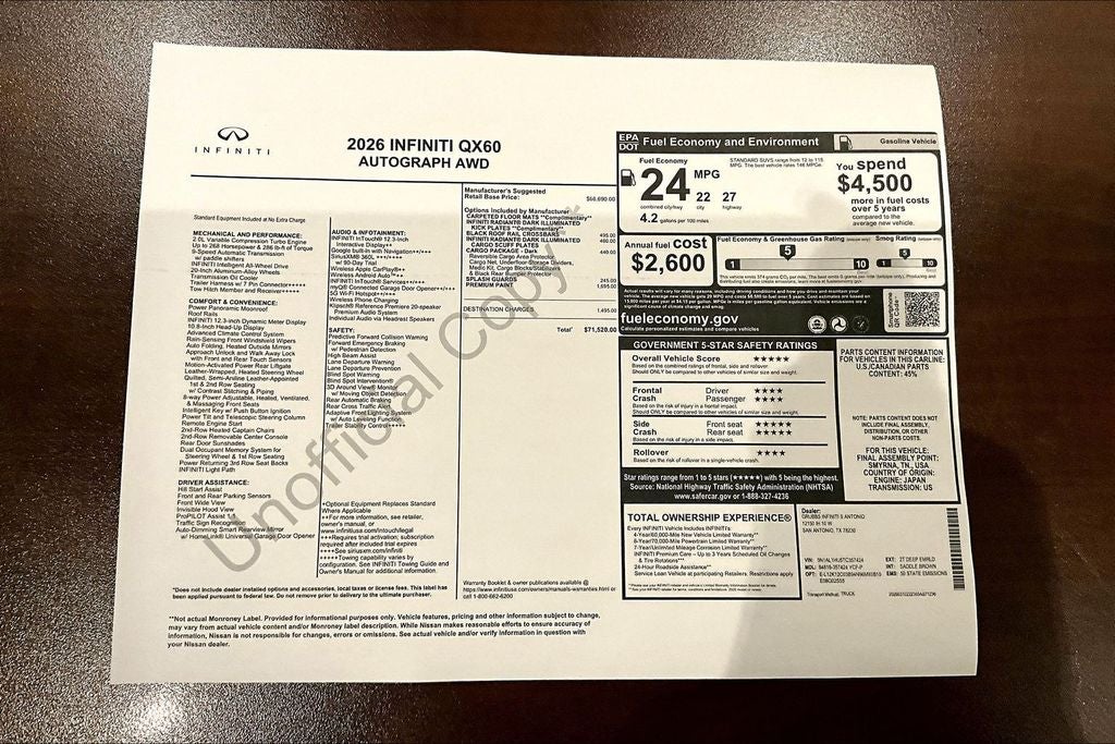 2026 INFINITI QX60 Autograph