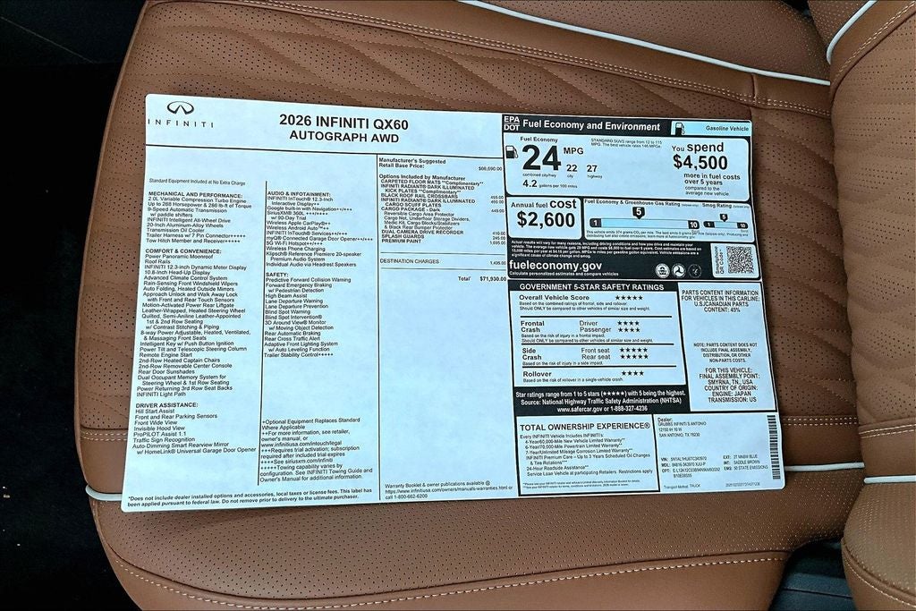 2026 INFINITI QX60 Autograph
