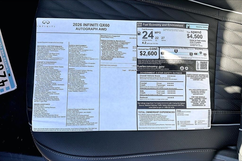 2026 INFINITI QX60 Autograph