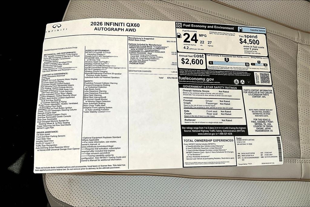 2026 INFINITI QX60 Autograph