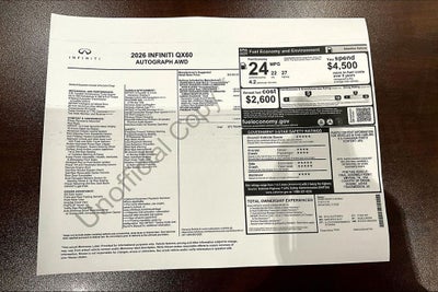 2026 INFINITI QX60 Autograph