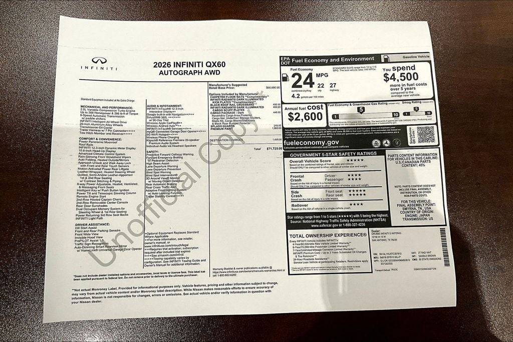 2026 INFINITI QX60 Autograph