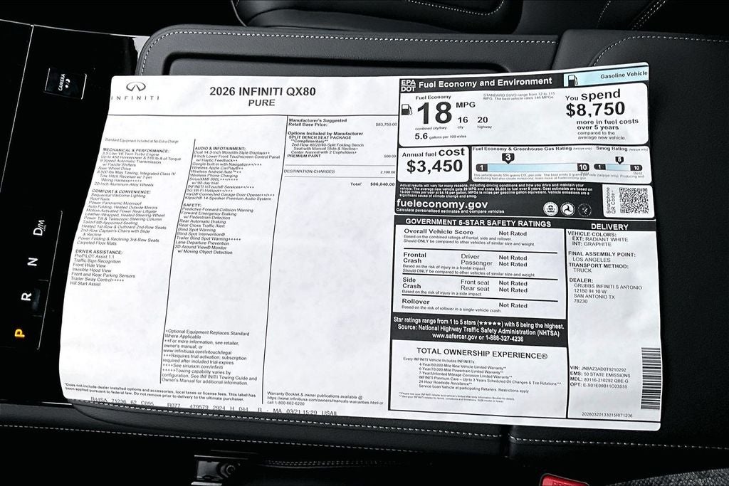 2026 INFINITI QX80 PURE