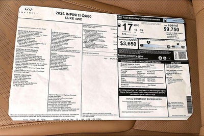 2026 INFINITI QX80 LUXE