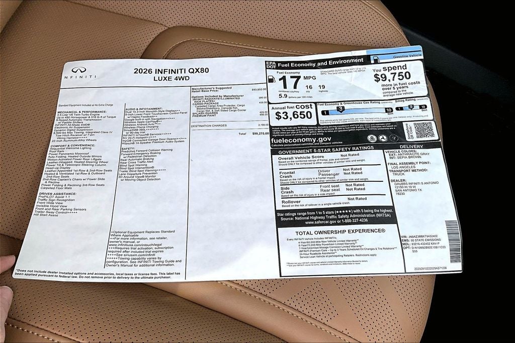 2026 INFINITI QX80 LUXE