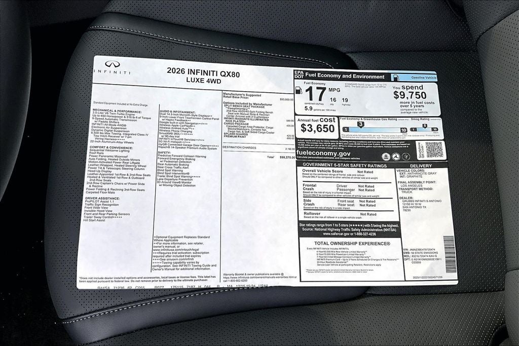 2026 INFINITI QX80 LUXE