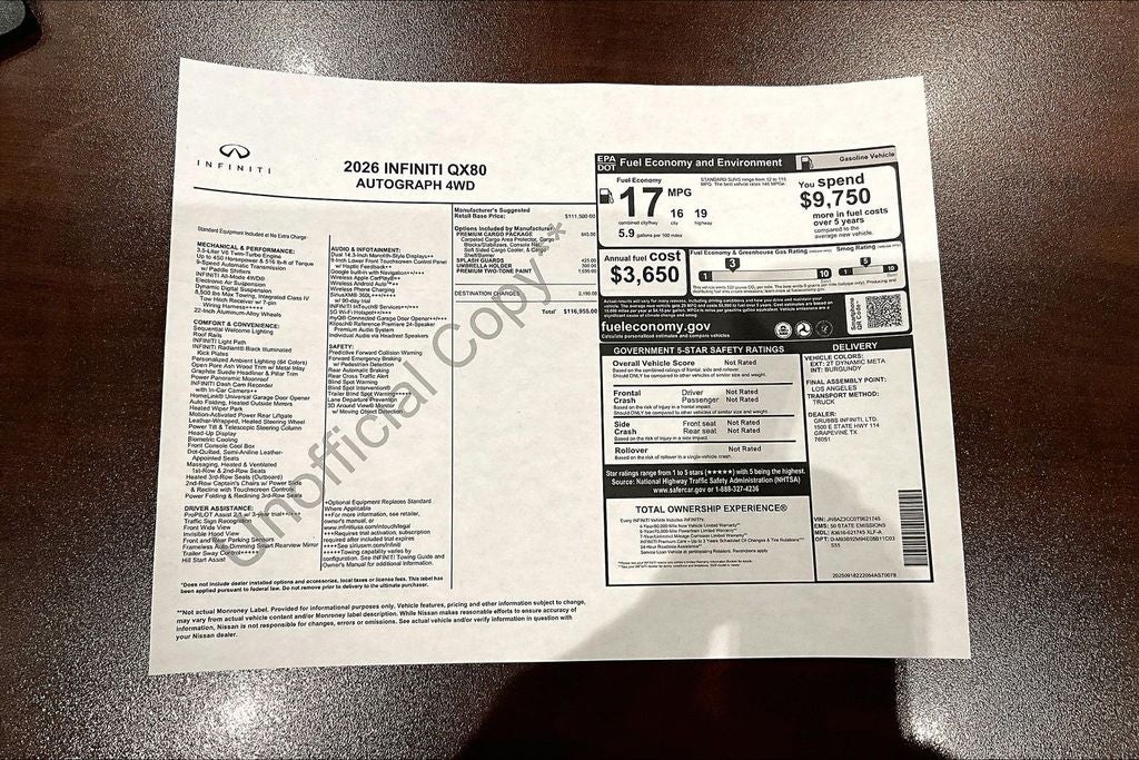 2026 INFINITI QX80 AUTOGRAPH