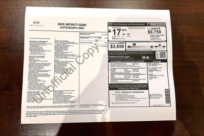 2026 INFINITI QX80 AUTOGRAPH