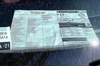 2026 INFINITI QX80 AUTOGRAPH