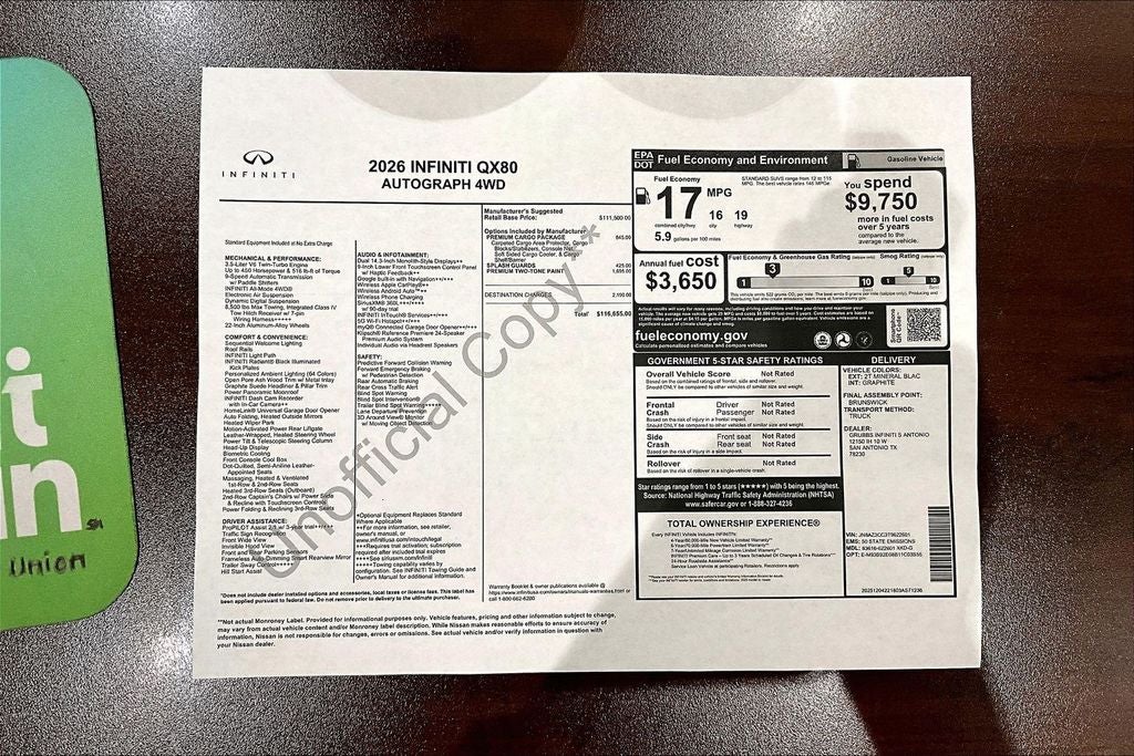 2026 INFINITI QX80 AUTOGRAPH