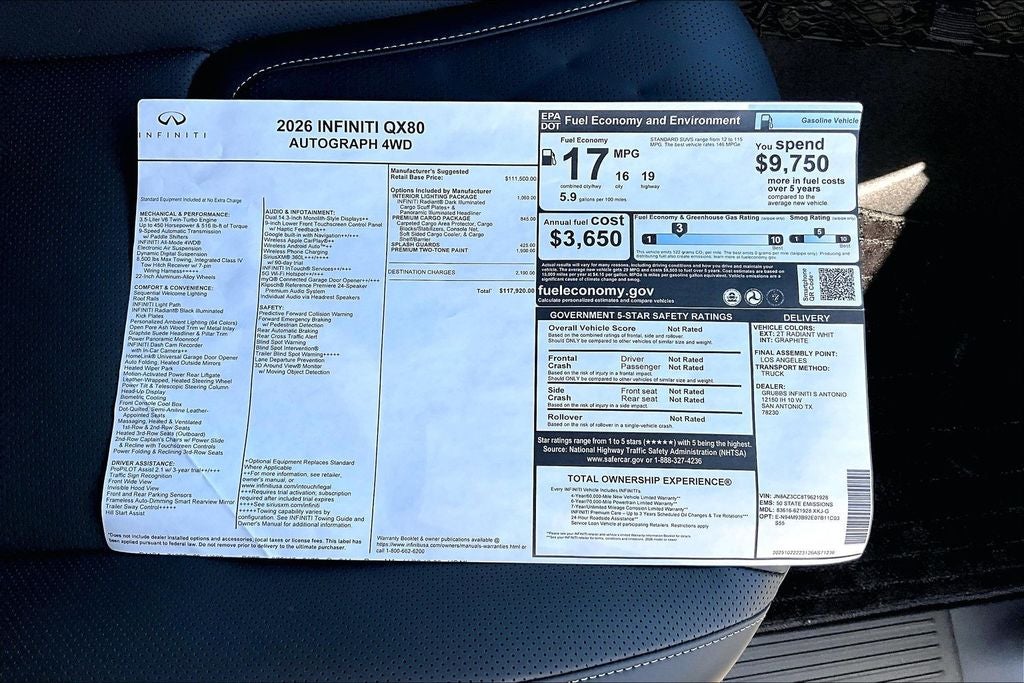 2026 INFINITI QX80 AUTOGRAPH