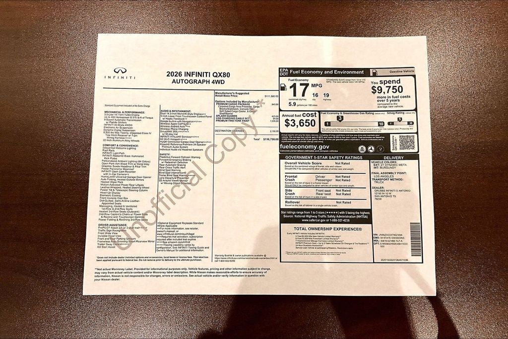 2026 INFINITI QX80 AUTOGRAPH