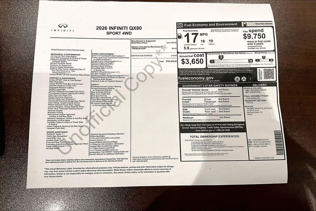 2026 INFINITI QX80 SPORT