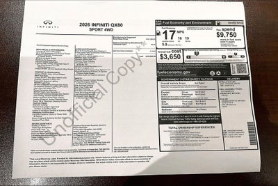 2026 INFINITI QX80 SPORT