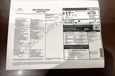 2026 INFINITI QX80 SPORT