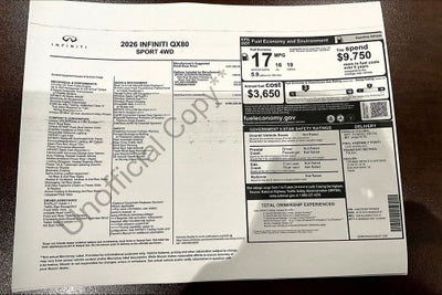 2026 INFINITI QX80 SPORT