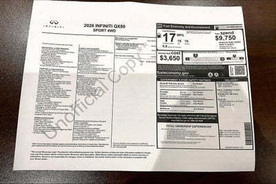 2026 INFINITI QX80 SPORT